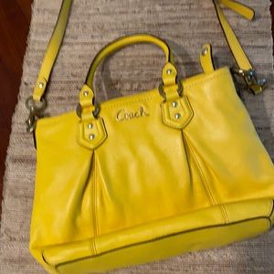Yellow Coach shoulder bag